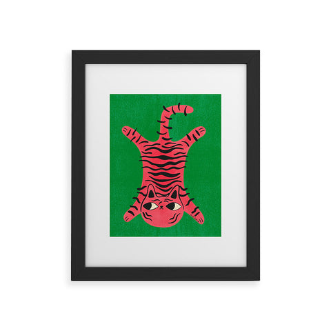 carriecantwell Silly Cat Rug Framed Art Print