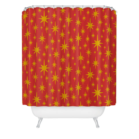 carriecantwell Sparkling Stars Shower Curtain