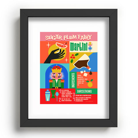 carriecantwell Sugar Plum Fairy Martini Recessed Framing Rectangle