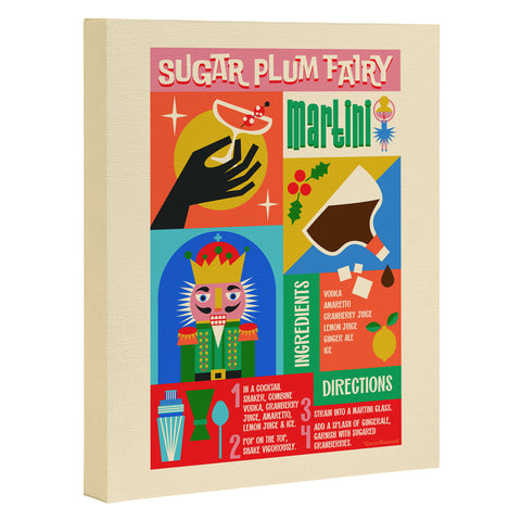 carriecantwell Sugar Plum Fairy Martini Art Canvas