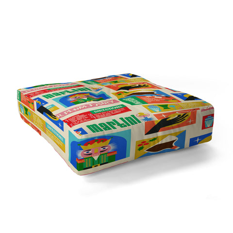 carriecantwell Sugar Plum Fairy Martini Floor Pillow Square