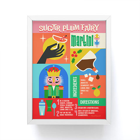 carriecantwell Sugar Plum Fairy Martini Framed Mini Art Print