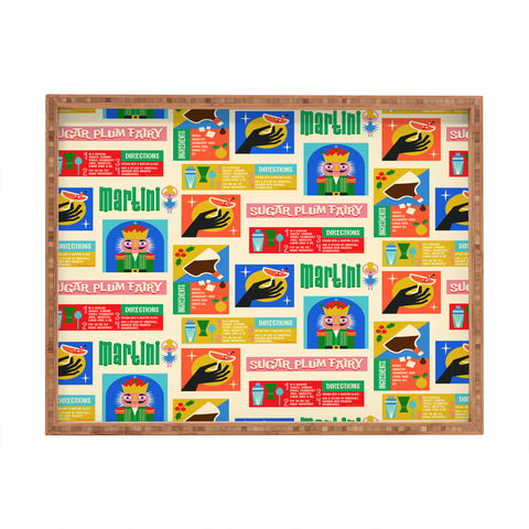 carriecantwell Sugar Plum Fairy Martini Rectangular Tray