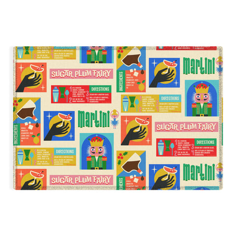 carriecantwell Sugar Plum Fairy Martini Outdoor Rug