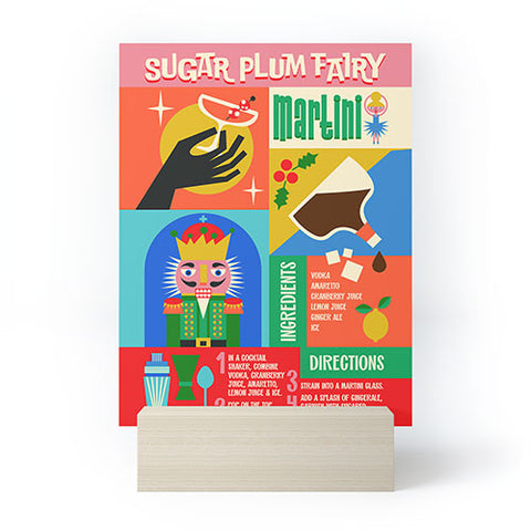 carriecantwell Sugar Plum Fairy Martini Mini Art Print