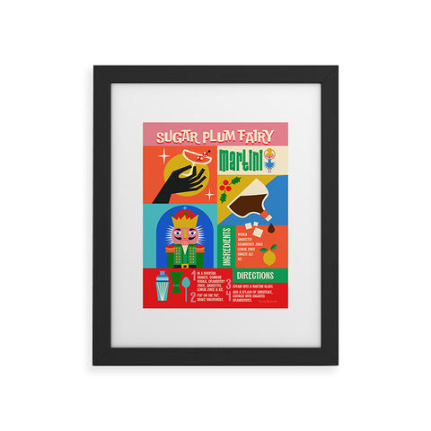 carriecantwell Sugar Plum Fairy Martini Framed Art Print