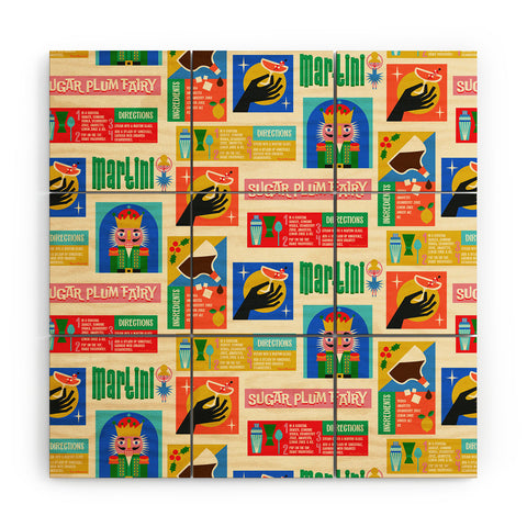 carriecantwell Sugar Plum Fairy Martini Wood Wall Mural