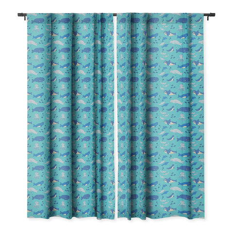 carriecantwell Sweet Sea Life Blackout Window Curtain