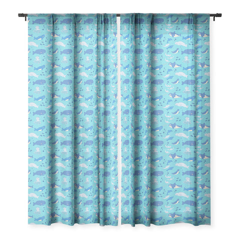 carriecantwell Sweet Sea Life Sheer Window Curtain