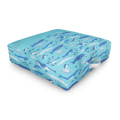 carriecantwell Sweet Sea Life Outdoor Floor Cushion