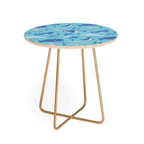 carriecantwell Sweet Sea Life Round Side Table