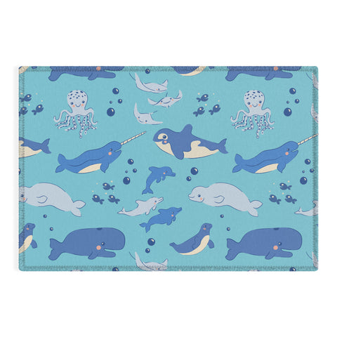 carriecantwell Sweet Sea Life Outdoor Rug