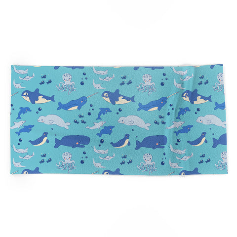 carriecantwell Sweet Sea Life Beach Towel