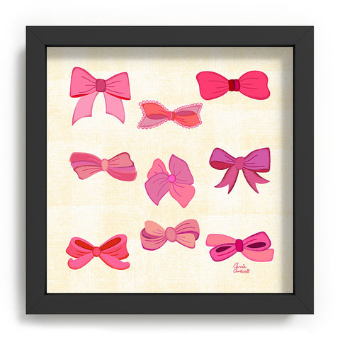 carriecantwell Vintage Pink Bows Recessed Framing Square