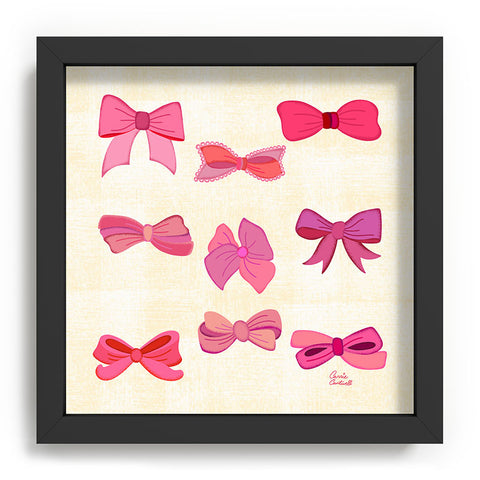 carriecantwell Vintage Pink Bows Recessed Framing Square