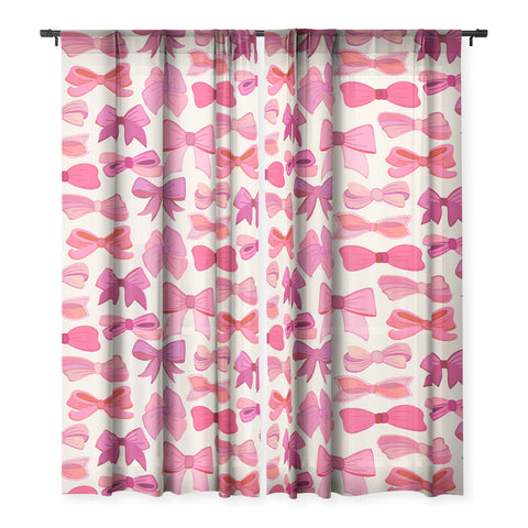 carriecantwell Vintage Pink Bows Sheer Non Repeat