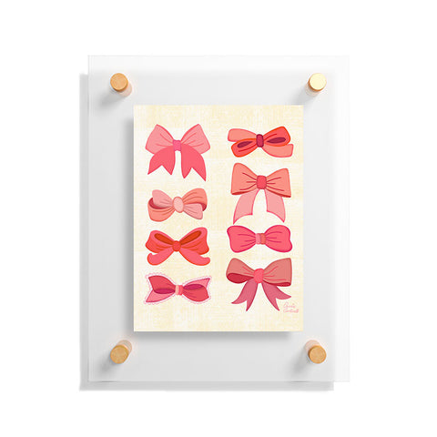 carriecantwell Vintage Pink Bows I Floating Acrylic Print