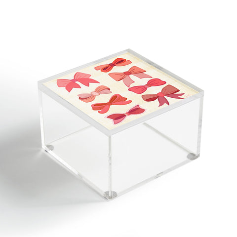 carriecantwell Vintage Pink Bows I Acrylic Box