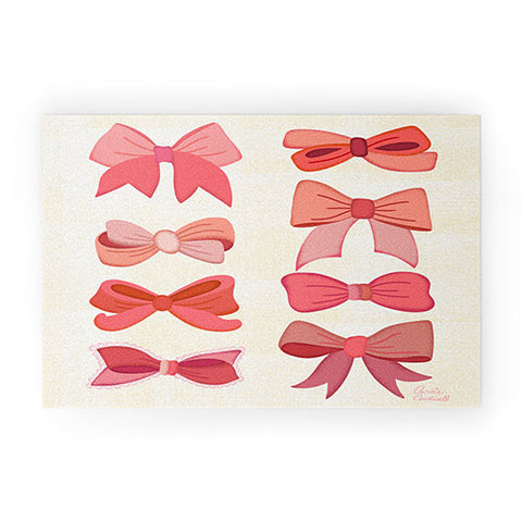 carriecantwell Vintage Pink Bows I Welcome Mat