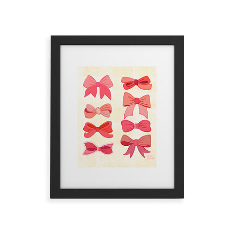 carriecantwell Vintage Pink Bows I Framed Art Print
