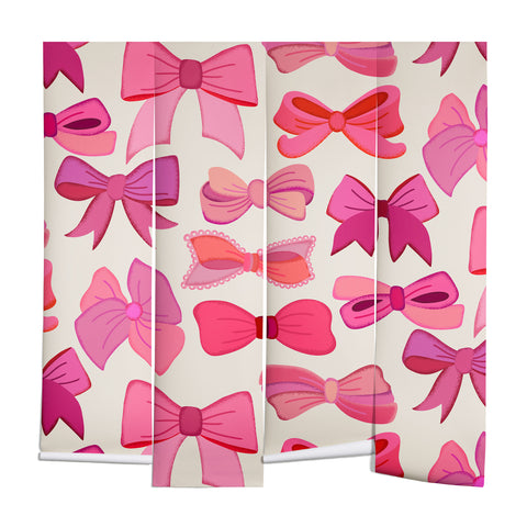 carriecantwell Vintage Pink Bows Wall Mural