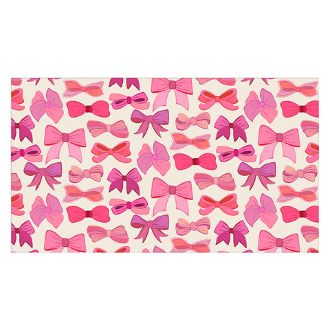 carriecantwell Vintage Pink Bows Tablecloth