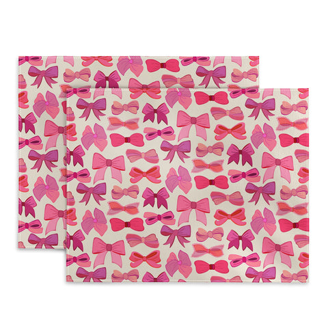 carriecantwell Vintage Pink Bows Placemat