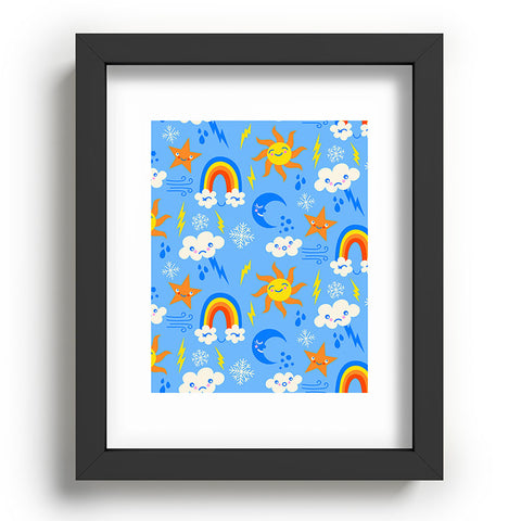 carriecantwell Whimsical Weather Recessed Framing Rectangle