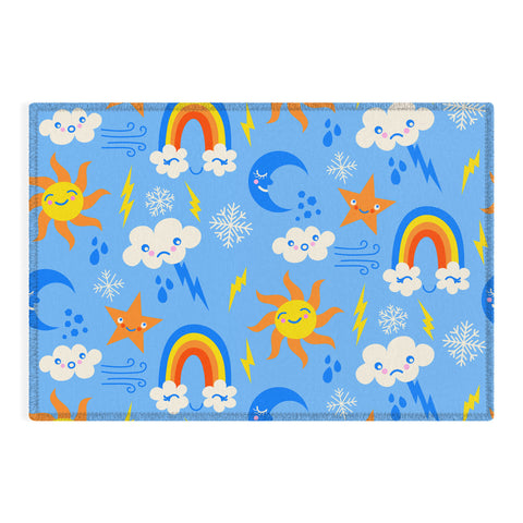 carriecantwell Whimsical Weather Outdoor Rug