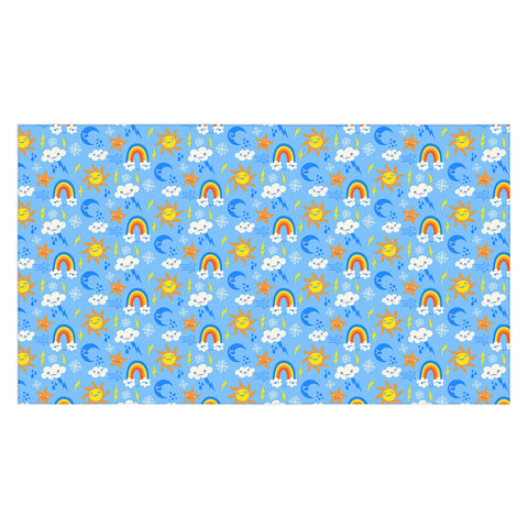 carriecantwell Whimsical Weather Tablecloth