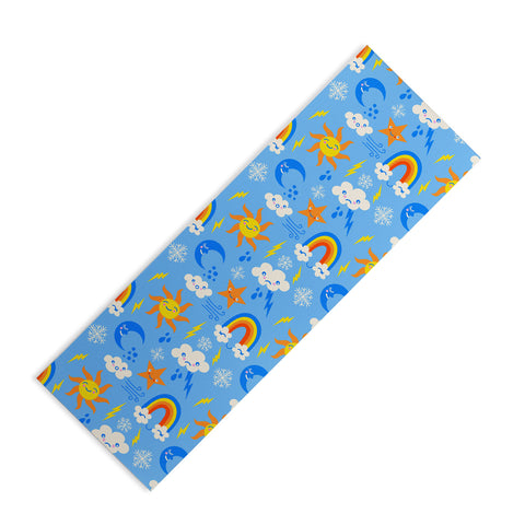 carriecantwell Whimsical Weather Yoga Mat