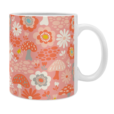 carriecantwell Wild Woodland Floral Mushroom Coffee Mug