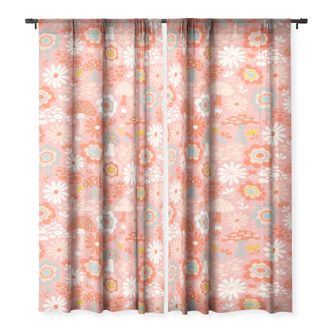 carriecantwell Wild Woodland Floral Mushroom Sheer Non Repeat