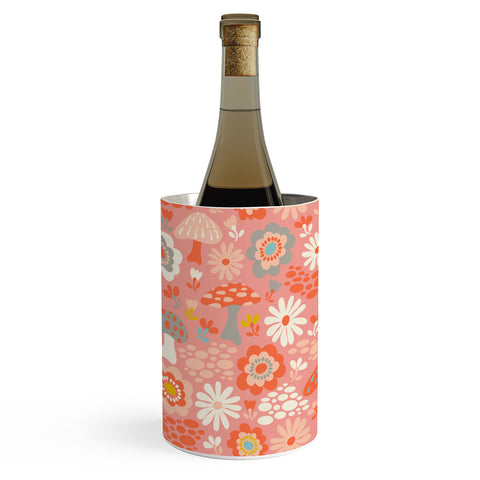 carriecantwell Wild Woodland Floral Mushroom Wine Chiller