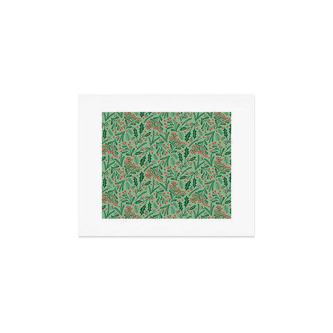 carriecantwell Winter Holiday Floral Art Print