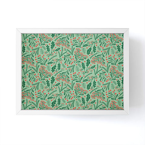carriecantwell Winter Holiday Floral Framed Mini Art Print