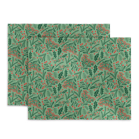 carriecantwell Winter Holiday Floral Placemat