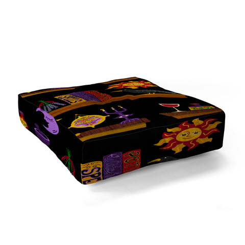 carriecantwell Witches Cabinet Floor Pillow Square
