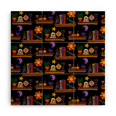 carriecantwell Witches Cabinet Wood Wall Mural