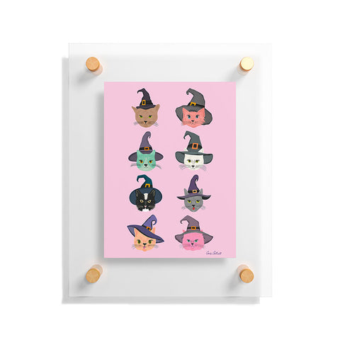 carriecantwell Witchy Kitties Halloween Cats Floating Acrylic Print