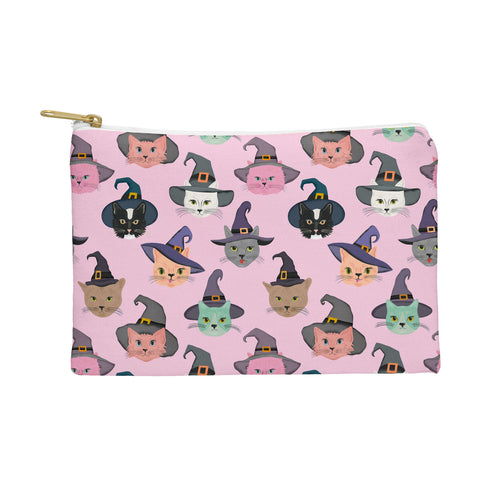 carriecantwell Witchy Kitties Halloween Cats Pouch