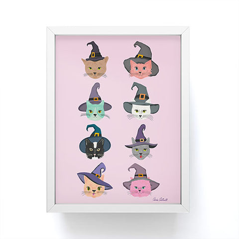 carriecantwell Witchy Kitties Halloween Cats Framed Mini Art Print