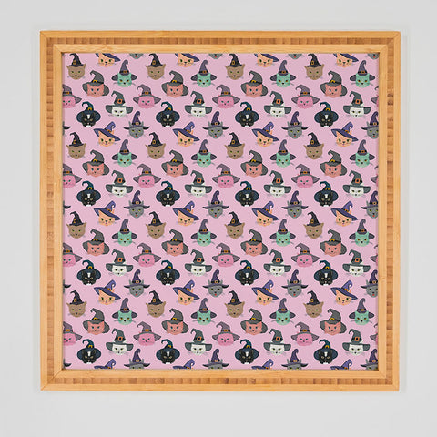 carriecantwell Witchy Kitties Halloween Cats Framed Wall Art