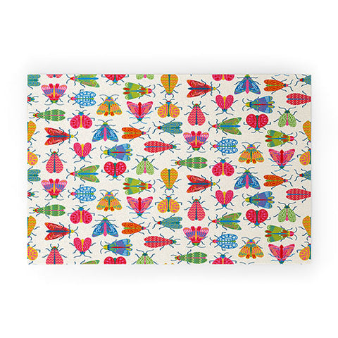 carriecantwell Wonderful Winged Insects Welcome Mat