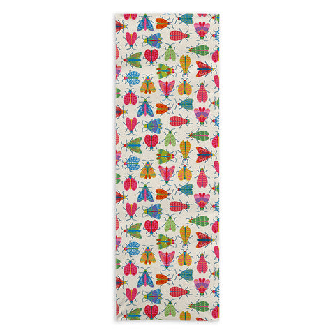carriecantwell Wonderful Winged Insects Yoga Towel