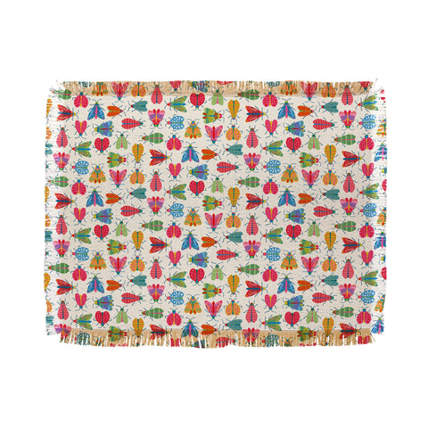 carriecantwell Wonderful Winged Insects Throw Blanket