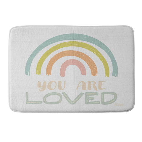 carriecantwell You Are Loved II Memory Foam Bath Mat