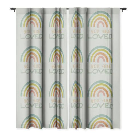 carriecantwell You Are Loved II Blackout Window Curtain