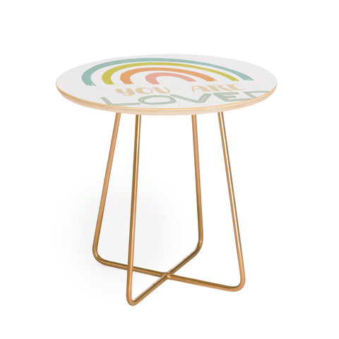 carriecantwell You Are Loved II Round Side Table
