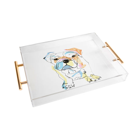 Casey Rogers Bulldog Color Acrylic Tray
